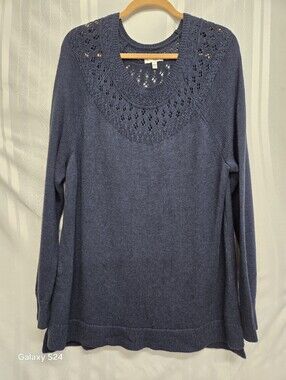 SOMONA BLUE PLUS SIZE LONGSLEEVE SWEATER SIZE XXL